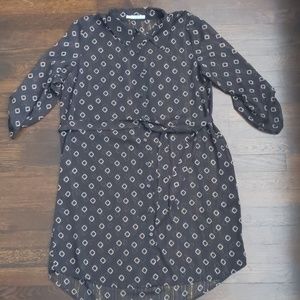 Maurices Tie waist button down black tunic